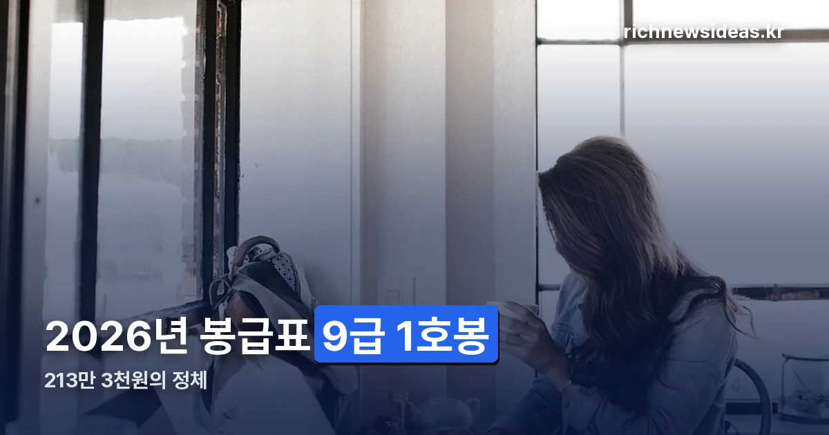 9급공무원 초봉 정리 썸네일