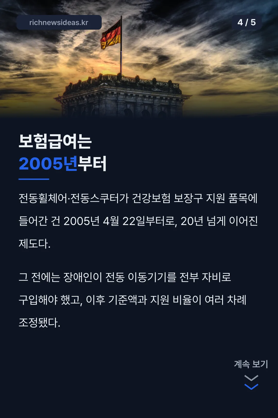 보험급여 2005년 유래